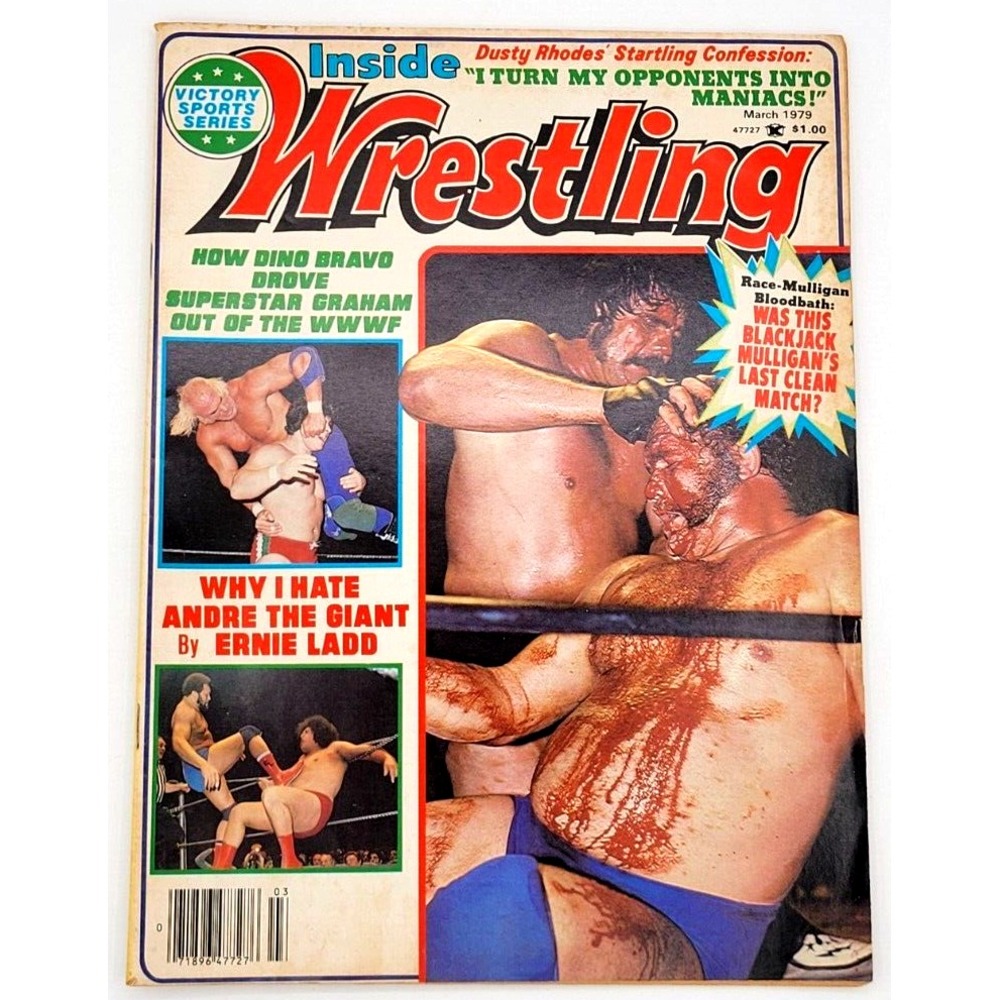 INSIDE WRESTLING MARCH 1979 DUSTY RHODES BLACKJACK MULLIGAN ANDRE THE GIANT